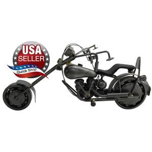 V-Twin Chopper Style Scrap Metal Motorcycle Sculpture •Nuts Bolts Bearings Nails